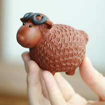 Shangfang Zisha tea pet ornaments boutique can raise sheep ornaments money Halo tea set tea table tea table Tea Art small ornaments