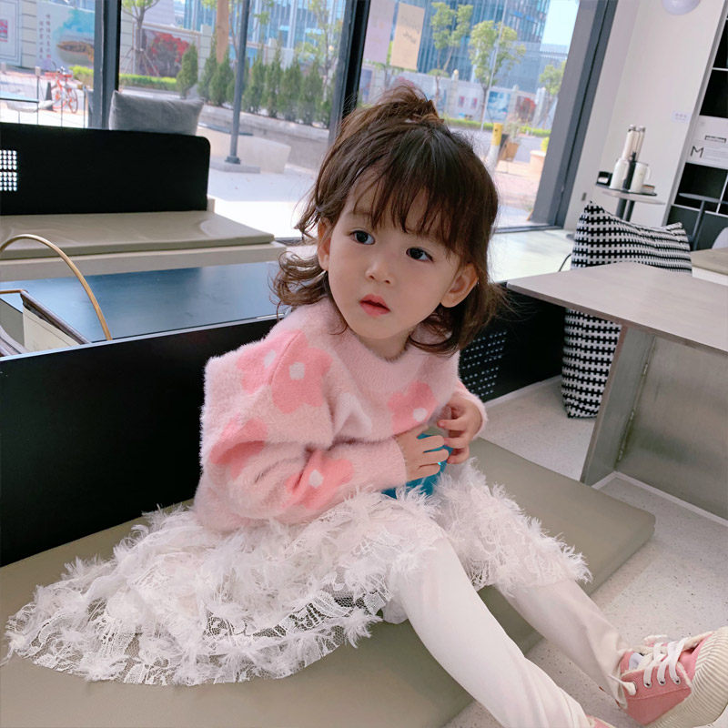 Hong Kong pretty girl parent-child dress girl dress good fairy feather dress skirt half skirt Z