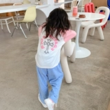 Хлопковый детский осенний лонгслив, Гонконг, в корейском стиле, в западном стиле, коллекция 2022