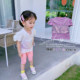 Fall in love with pretty girl girls thin T-shirt new summer baby children mermaid puff short sleeve t8090n