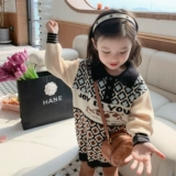 Свитер, детская длинная трикотажная осенняя футболка polo, в западном стиле, коллекция 2022, средней длины