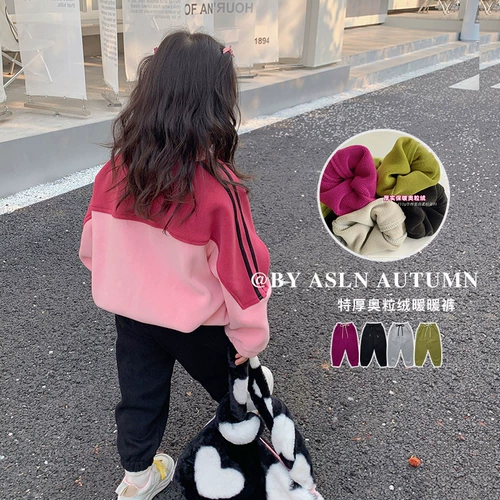 Зимний детский пуховик, удерживающие тепло детские штаны для отдыха, увеличенная толщина