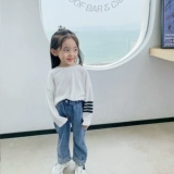 Детский весенний спортивный цветной лонгслив для девочек, семейный стиль, осенний