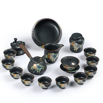Craftsman ceramic set Kung Fu tea set European tea Teapot Tea leak Fair cup Household gift box Tea sea