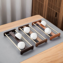 Tea cup holder Ebony wood Kung Fu Tea cup storage rack Single layer drying drain storage rack Solid wood cup holder Tea ceremony accessories