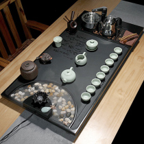 Craftsman atomized water Wu Jinshi tea tray Large tea set Household one-piece automatic tea table Tea sea living room