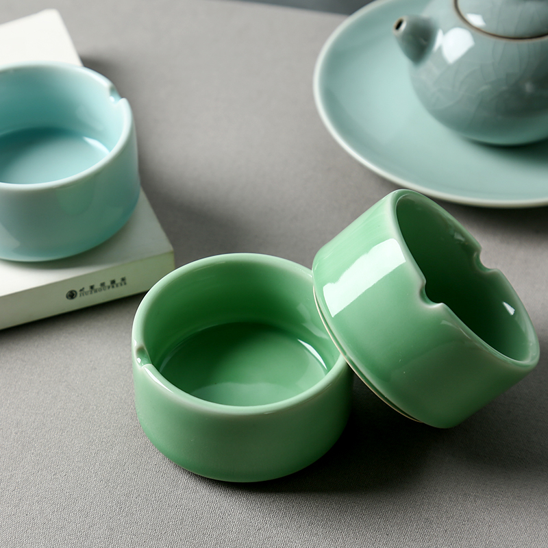 Longquan celadon small ashtray individuality creative ceramic home sitting room hotel office accessories ashtray