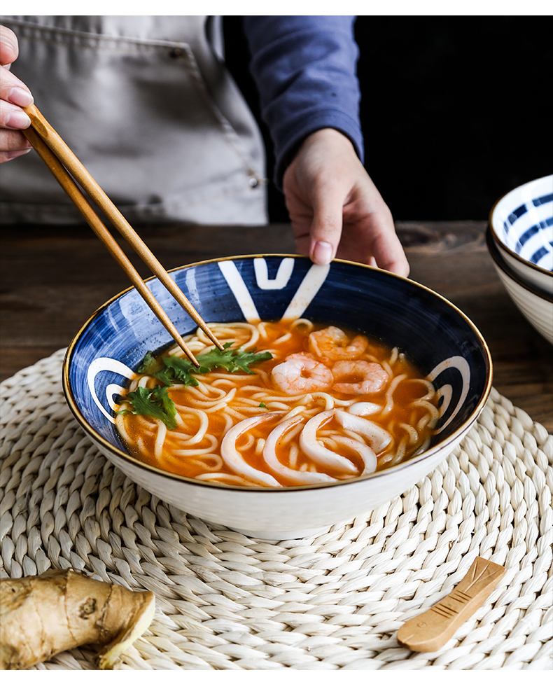 Northern wind Japanese hand - made ceramic bowl home eat rice tall bowl hat to small rainbow such as bowl bowl bowl of rice bowls horn