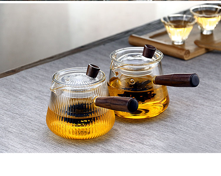 Cooking pot side put the high temperature resistant glass teapot TaoLu boiled tea machine household kettle with thick glass tea set