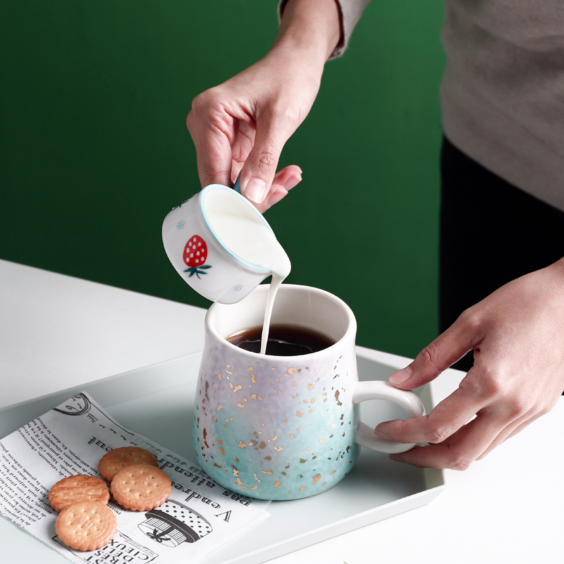 Ceramic small milk cylinder with milk cup of espresso cups milk milk jug sugar cup milk as cans of western - style food tableware