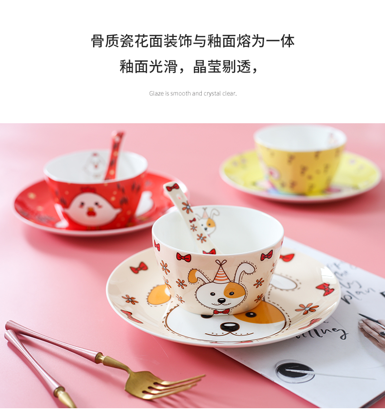 Express cartoon dish dish dish home ins.net HongCan dish individuality creative steak western tableware ceramic plates