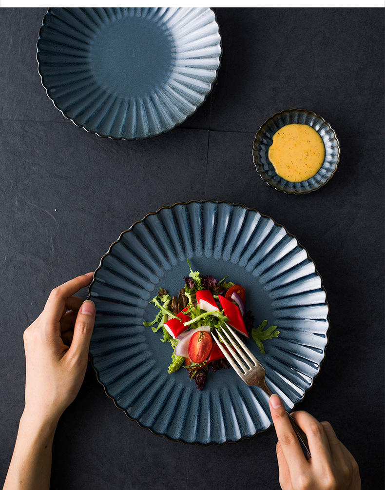 Japanese by dish variable blue rice bowls by deep dish dish of porridge bowl of soup bowl ceramic home plate