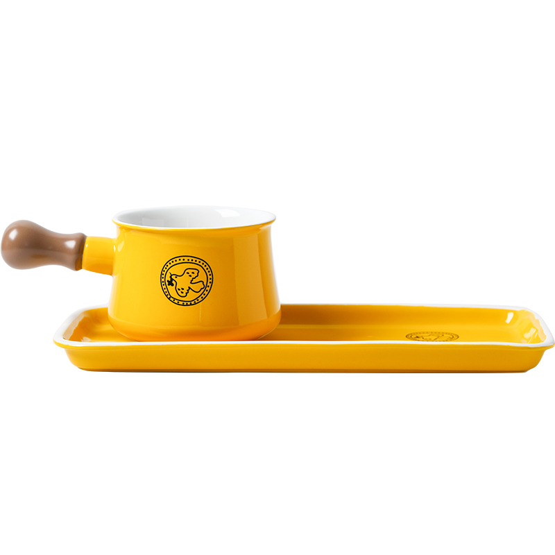 Breakfast with the handle creative dishes dishes suit household Nordic web celebrity ins wind express it in Japanese ceramics tableware
