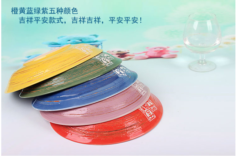 The Original Japanese and Korean ceramics tableware five - color series of peace and prosperity for the deep dish bowl