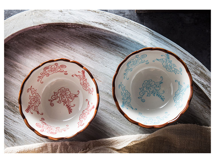 Creative European vegetable salad bowl of sugar water bowl dessert bowl ceramic bowl rice bowls bowl of soup can eat rainbow such use