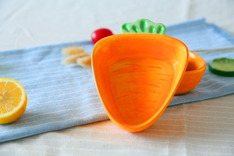 Jingdezhen express cartoon rabbit turnip ceramic bowl of snack fruit bowl dessert bowl bowl of the little white rabbit