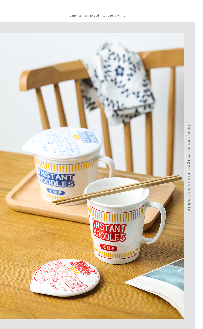 Northern wind creative household ceramics noodles glass bowl with cover bento li riceses leave soup bowl suit students lunch box