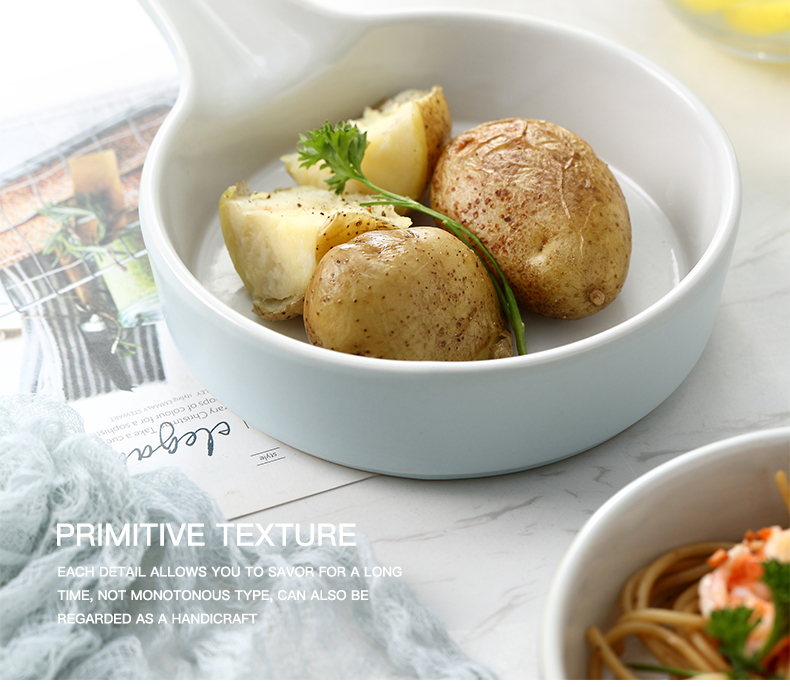 Nordic FanPan oven tray bake home plate creative ceramic plate surroundings while baking plate tableware deep dish plates