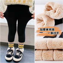 girls' leggings outerwear fleece pants winter children's autumn winter children's clothes baby girl's oceanic padded cotton pants