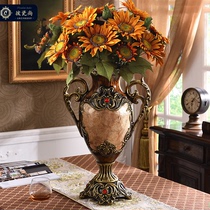 European-style American classical luxury floor Vase ornaments living room model room simulation flower flower store porch decorations