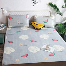 【纤维】夏季高档冰丝凉席三件套