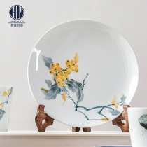 Jingdezhen hand painted underglaze color Western steak plate Breakfast plate Exquisite creative ceramic shallow dish plate small plate household