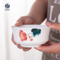 Jingdezhen hand-painted bowl underglaze color ceramic bowl Household rice bowl Nordic creative bowl Childrens eating bowl Baking bowl
