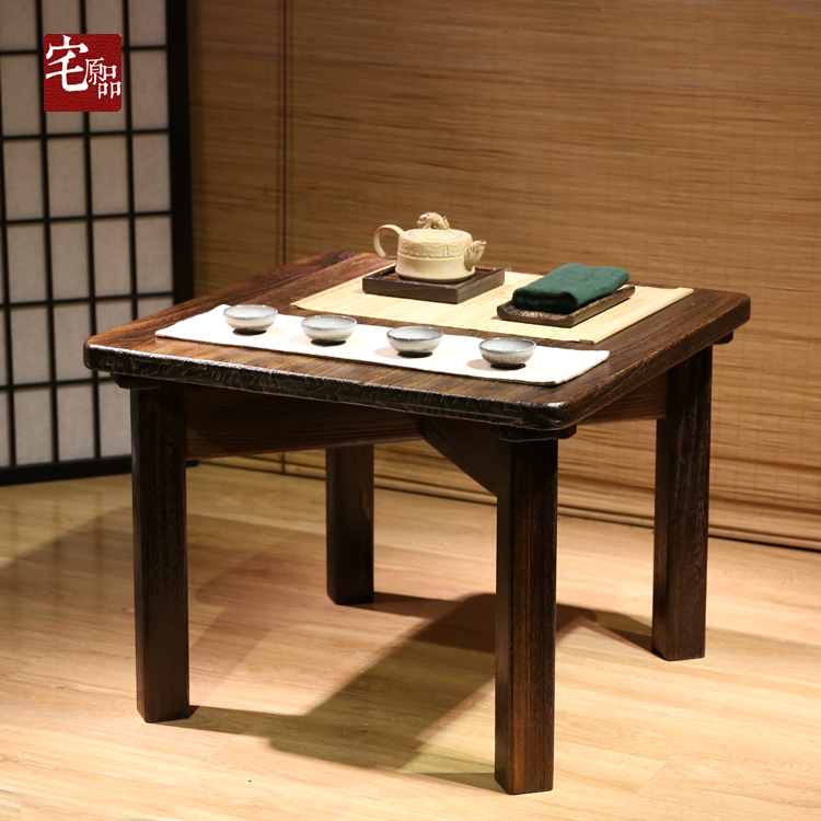 Usd 112 68 Anese Style Solid Wood Small Square Table Kang Anese Style Solid Wood Small Square Table Kang Tea Tatami And Chair Combination Bay Window Low Leisure