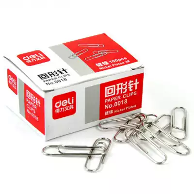 Deli paper clip 0018 0024 0038 0052 Color creative cute medium paper clip Office supplies
