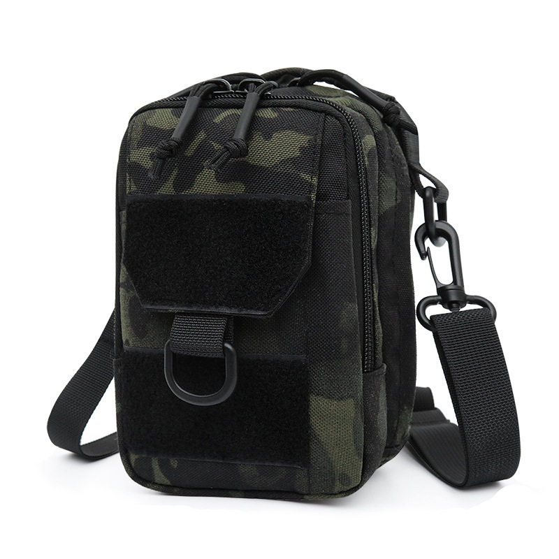 1000D Nylon outdoor shoulder sloping bag multi - functional tactical magic tape package small collection bag