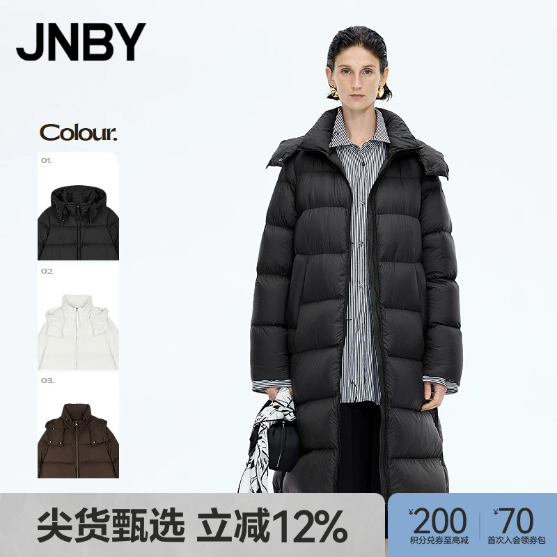 [New Arrivals for Autumn and Winter] Jnby/Jiangnan Clothing 25 Winter New down Jacket Loose Hooded Long-Sleeved Jacket 5Pac13700