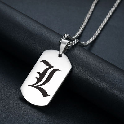 Anime Death Note necklace, tutor pendant, Fairy Tail, personalized military brand student accessory gift