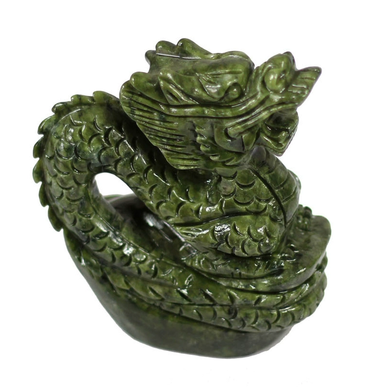 Ciyuan Zhengtang Jade Qinglong Trang trí phòng khách Trang trí phòng khách Zodiac Dragon Trang trí thủ công Trang trí rồng vàng phụ kiện trang trí nhà đẹp