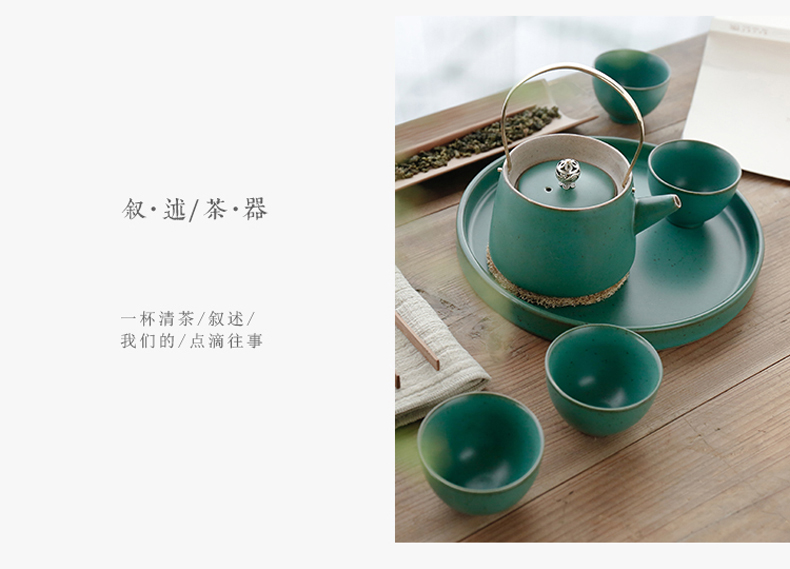 Japanese girder by mud pot of tea set the whole household dry tea teapot teacup set of kung fu tea set