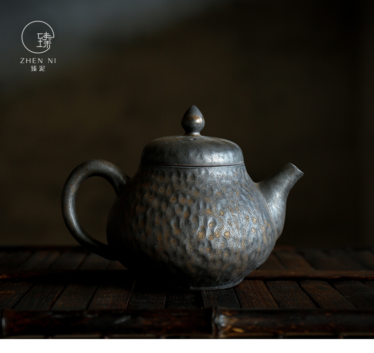 Restoring ancient ways by mud manual fine gold teapot jingdezhen up ceramic teapot tea filter single pot of Japanese tea