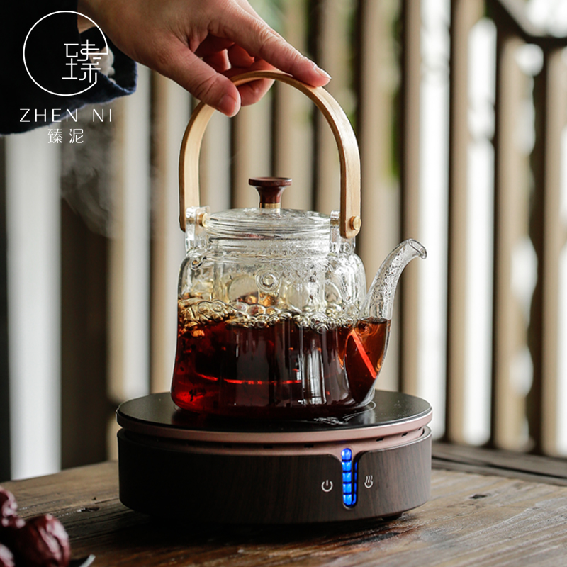 By fully automatic electric TaoLu mud home cooked pu - erh tea, black tea tea kettle furnace heat - resistant glass curing pot boil tea