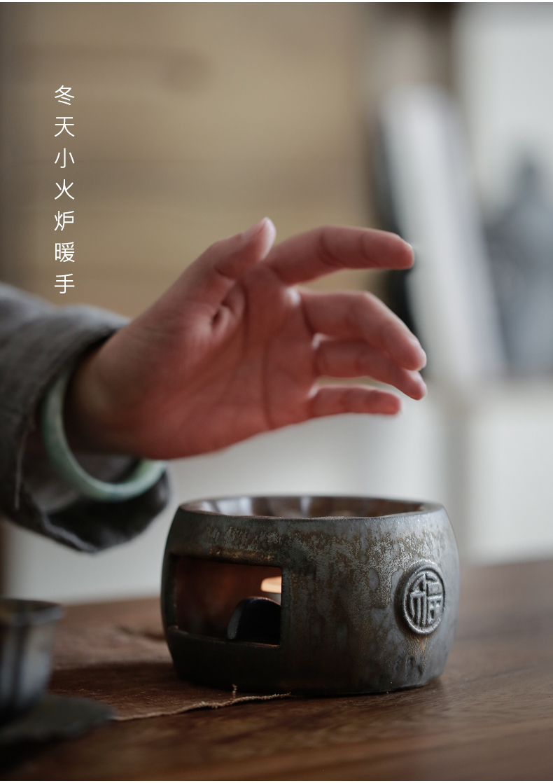 Restoring ancient ways by Japanese gold mud tea stove temperature manual temperature ceramic tea ware teapot based alcohol furnace heating base