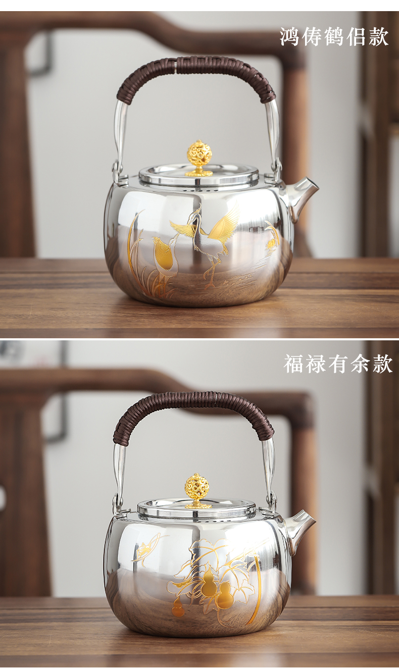 By mud TaoLu boiled tea machine stainless steel girder teapot home ceramic POTS iron pot of tea is special electric water heating furnace