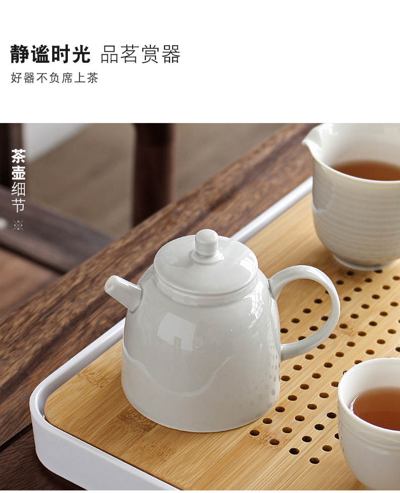 By mud household kung fu tea set suit Japanese contracted dry tea tray ceramic teapot teacup tea pot"