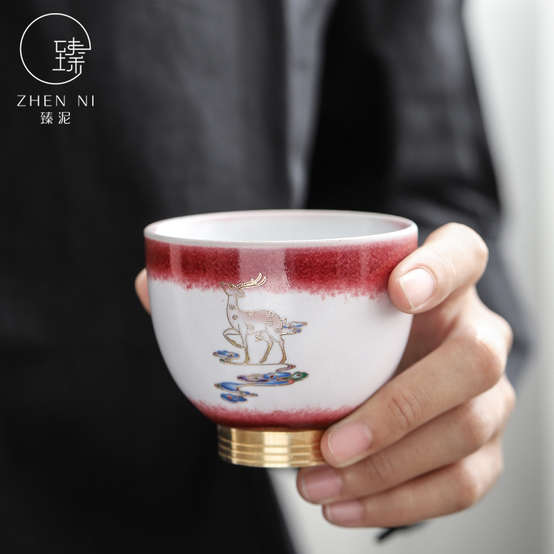 By mud variable element red ceramic masters cup home tea cups large single cup bowl sample tea cup kung fu tea set