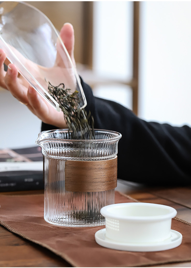 By mud travel tea set suit portable kung fu to crack a pot of three set of is suing small glass teapot
