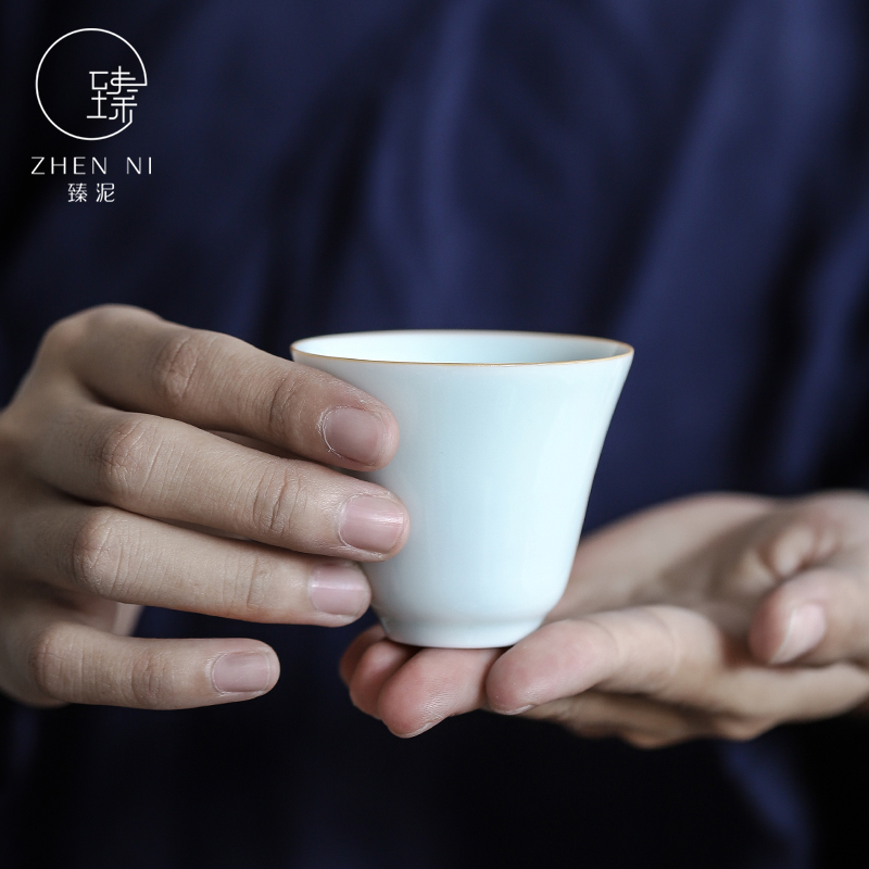 Clay ceramic cups by household kung fu tea set single cup tea sample tea cup jingdezhen thin foetus master cup bowl