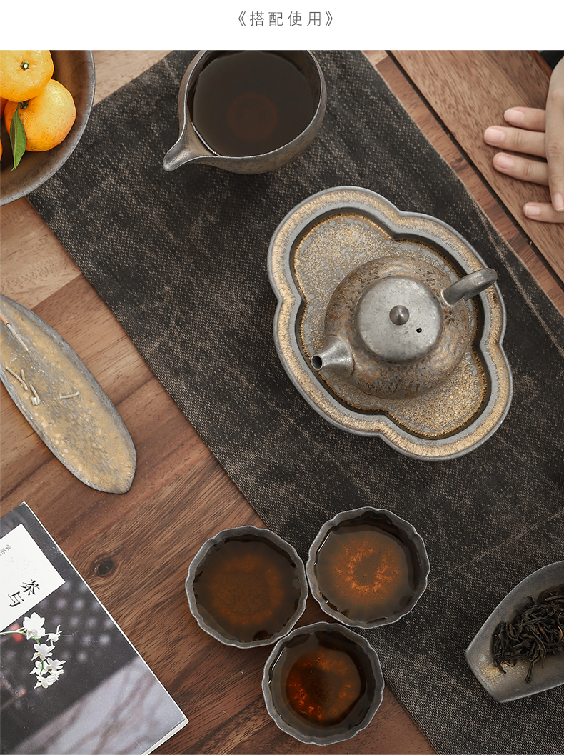 Clay pot of gold bearing by Japanese kung fu tea set dry tea tray was coarse after getting water tea pot pad tea accessories