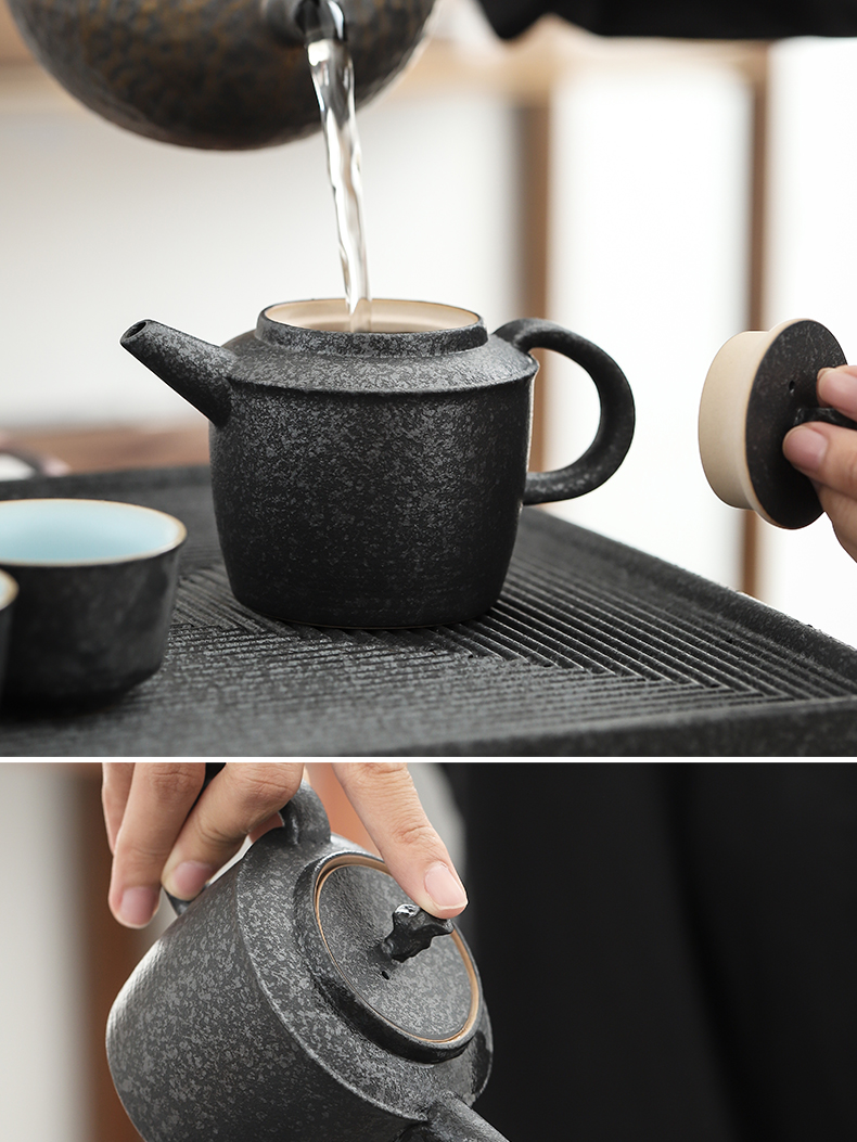 "Tea set ceramic mud dry Tea tray was home coarse pottery kung fu Tea set gift teapot of a complete set of Tea cups