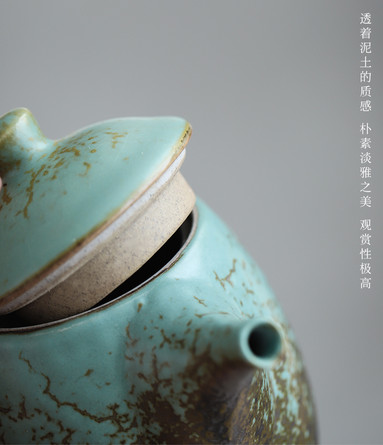 Restoring ancient ways by Japanese mud up household ceramic teapot tea machine manual filtering coarse pottery pot of kung fu tea pot