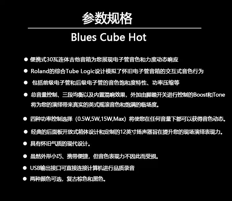 Loa Roland Roland Blues Cube Hot Analog Tube Guitar Loa Guitar điện - Loa loa loa acnos