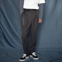 Daddy pants mens loose saggy Sagittarius pants old pants drop-feeling wide leg pants pile up Japanese series