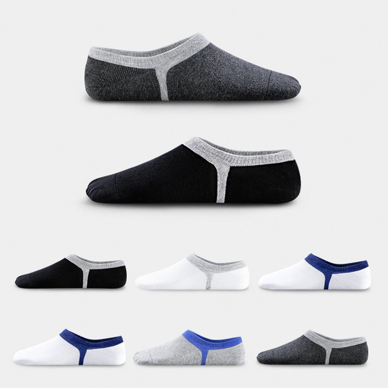 Invisible socks male cotton invisible shallow mouth can not fall short summer socks with sweat and breathable thin summer socks minimal low-gang code