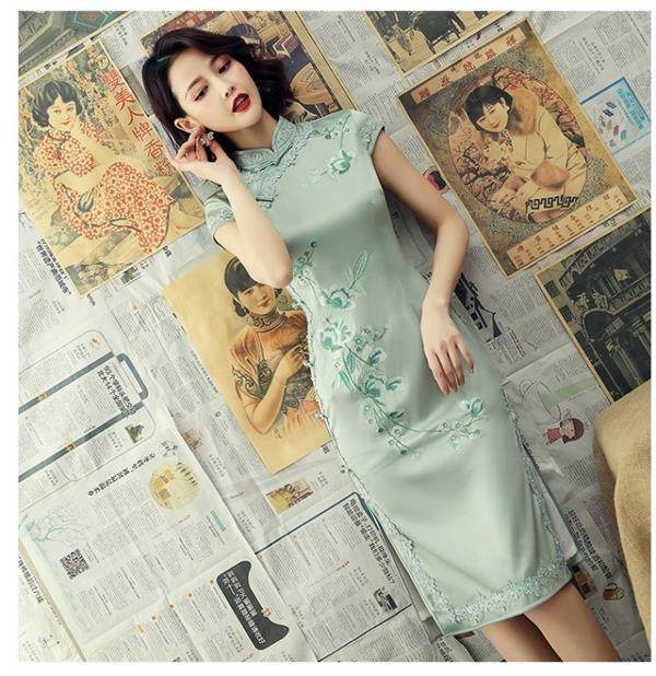 Платье Ципао 旗袍 chinese women elegant traditional cheongsam qipao dress Thousand Golden Princess