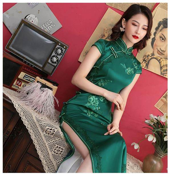 Платье Ципао 旗袍 chinese women elegant traditional cheongsam qipao dress Thousand Golden Princess